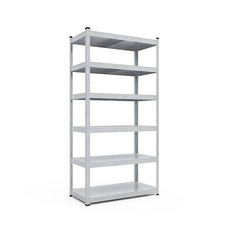 Стелаж Стандарт ОС 2850х1200х400 Меткас, 220 кг/полицю, 6 полиць, метал, оцинкований, фото 1