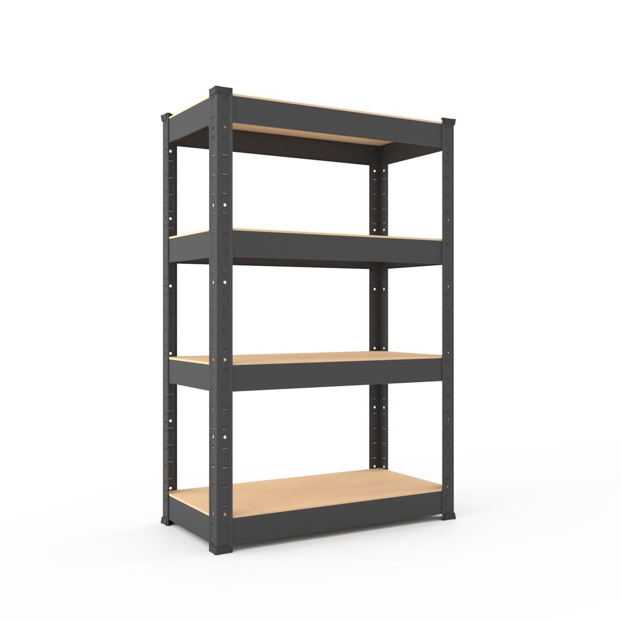 Стелаж Бюджет КМ 900х600х300 Меткас, 175 кг/полиця, 4 полиці, МДФ, пофарбований, металевий