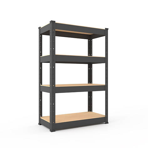 Стелаж Бюджет КМ 900х600х300 Меткас, 175 кг/полиця, 4 полиці, МДФ, пофарбований, металевий, фото 1