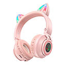 Блютуз Стерео Гарнітура Borofone BO18 Cat Ear Колір Чорний, фото 7