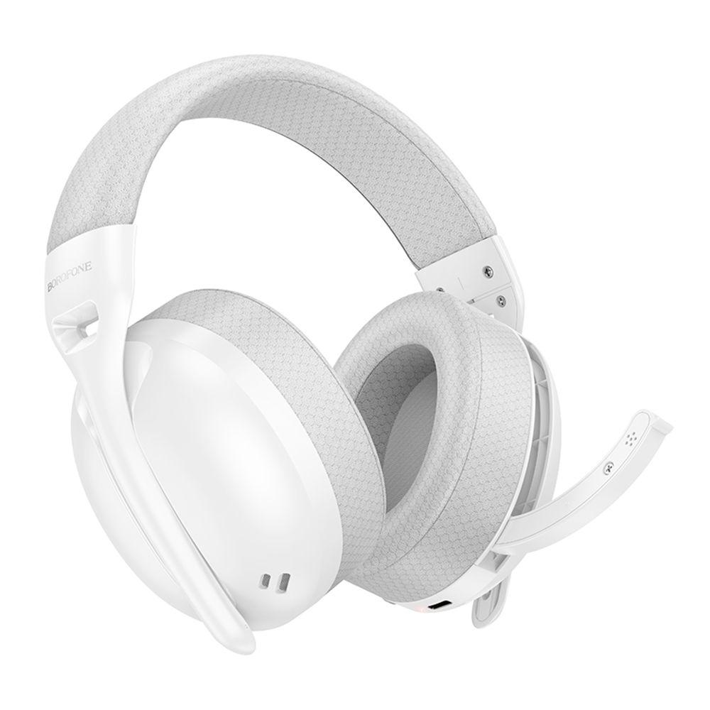 Ігрові навушники Borofone BO30 Magic light (Bluetooth, Type-C to 3.5 wired) Колір Білий, фото 1
