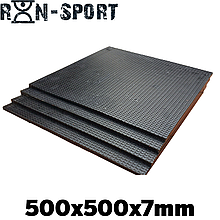 Гумове покриття для тренажерного залу фактурне гумові плитки RN Sport Rubber Floor 500 x 500 x 7 мм
