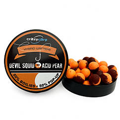 Бойли вафтерс Crazy Carp Devil Squid & Acid Pear Hybrid Wafters 10mm
