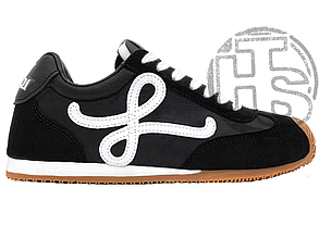 Жіночі кросівки Лоєве Loewe Ballet Runner Black White Gum ALL21035