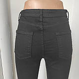 Джинси жіночі вузькі високі скіні американка 26 чорні, фото 2