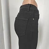 Джинси жіночі вузькі високі скіні американка 26 чорні, фото 7