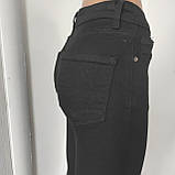 Джинси жіночі вузькі високі скіні американка 26 чорні, фото 8