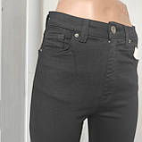 Джинси жіночі вузькі високі скіні американка 26 чорні, фото 9