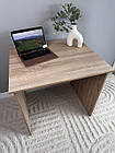 Стіл письмовий довжиною 80 см колір Дуб сонома для дому та офісу (h75*80*70), фото 3