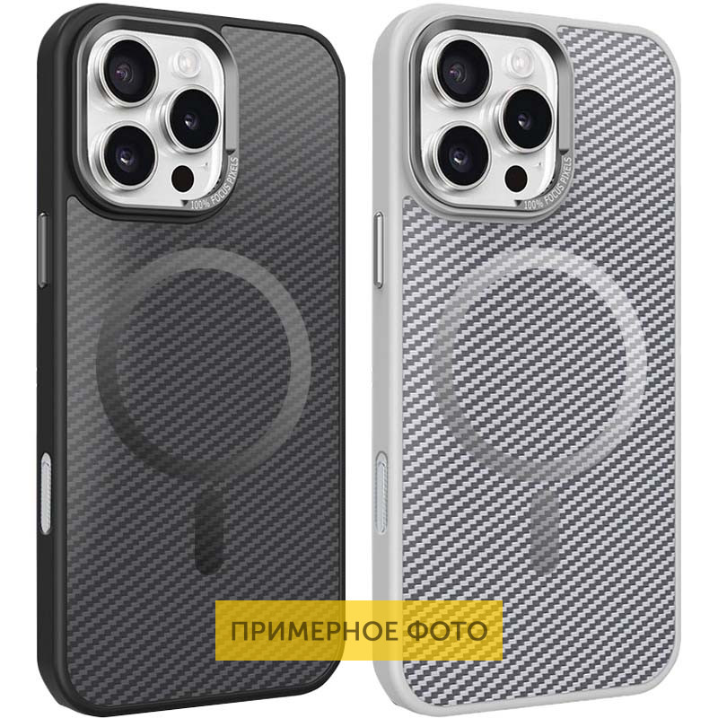 Чохол TPU+PC Carbon Mirage with MagSafe для Apple iPhone 16 Plus (6.7")