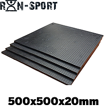 Гумове покриття для тренажерного залу фактурне гумові плитки RN Sport Rubber Floor 500 x 500 x 20 мм