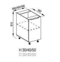 Кухня Алиса нижняя секция Н 30 корпус и фасад ДСП (Світ Меблів ТМ)