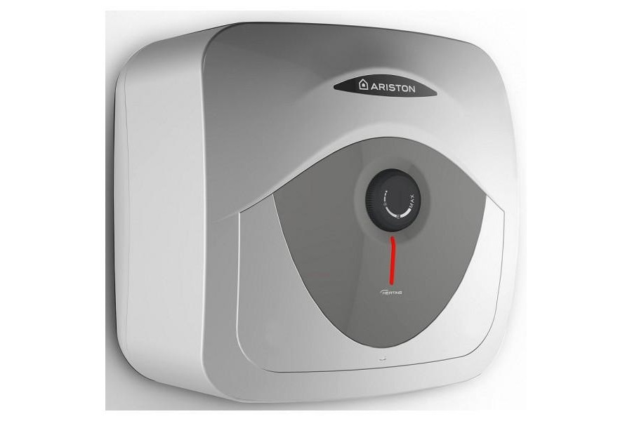 Компактний бойлер Ariston 10 літрів. Мокрий ТЕН 1,2 кВт. Монтаж над мийкою ANDRIS RS 10/3, фото 1