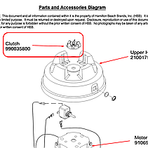 Муфта для блендера Hamilton Beach 908, 909, 910, 1G908/1G909 та ін. (Ø38 мм H-12мм M6L 6 зубців), фото 5