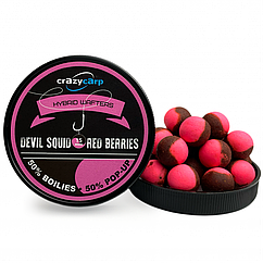 Бойли вафтерс Crazy Carp Devil Squid & Red Berries Hybrid Wafters 10 mm 15