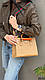 Сумка жіноча, бежева, фото 9
