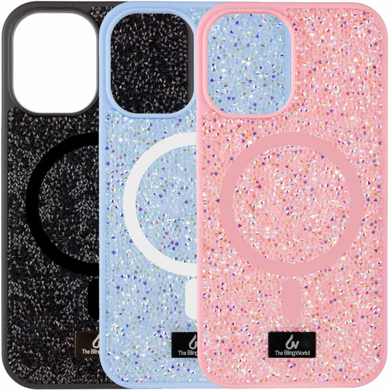 TPU чохол Bling World Rock Diamond with MagSafe для Apple iPhone 16 (6.1")