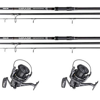 Набір для коропової риболовлі на два вудилища Fishing ROI Mirage 3.5Lb Black