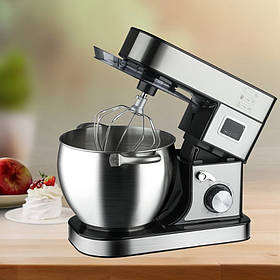 Кухонний тістоміс Hoffmans HM-8081 з дисплеєм і 3 насадками 2000W багатофункціональний планетарний міксер 12л