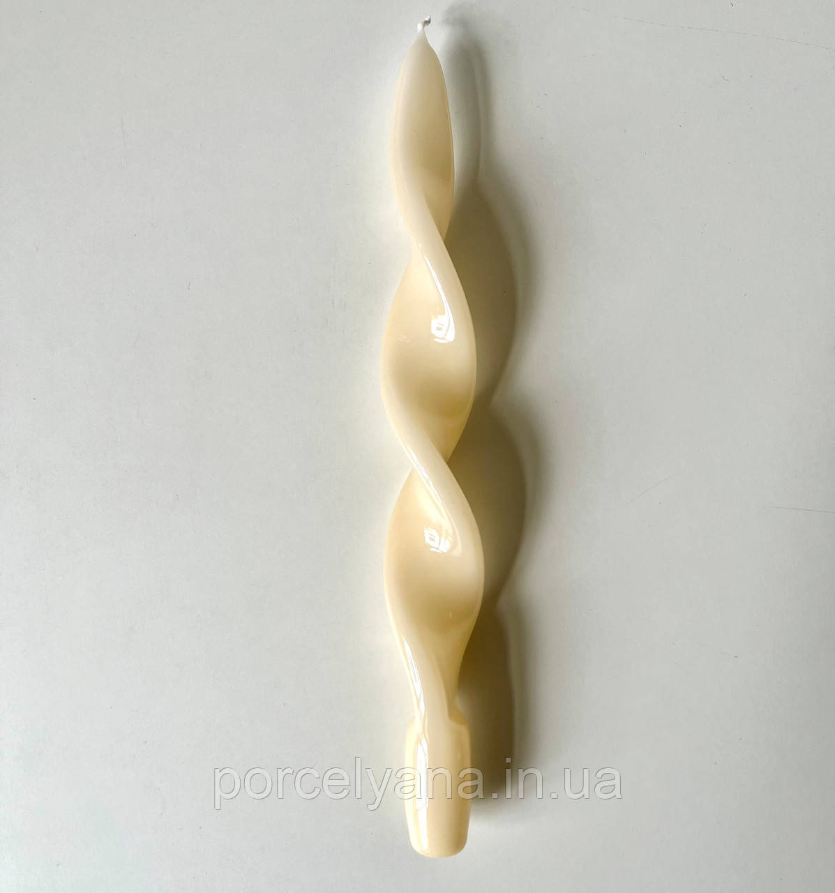 Свічка столова довга конусна Ribbon 27 см Adpal Кремова, фото 1