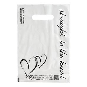 Пакет банан 20х30(+2,5) 51мкм LDPE прозорий "Straight to the heart" (100шт/уп|1000шт/ящ) CHP037