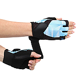 Рукавички для фітнесу та силових тренуваньTAPOUT SB168503 Чорний-синій (S-ХL) (S-ХL), фото 4