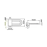 Петля для борту 102*50*5 мм, фото 3