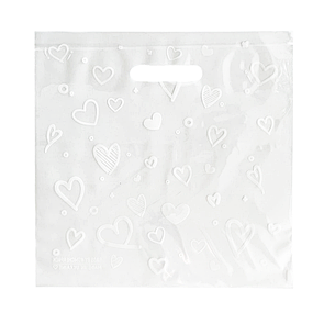 Пакет банан 30х30см 60мкм LDPE прозорий "White hearts" (100шт/уп|500шт/ящ) CHP041