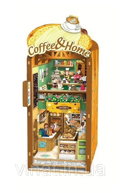 Бук Нук Маленька пекарня Інтер'єрний конструктор Coffee & Home DIY Book Nook Kit 68061