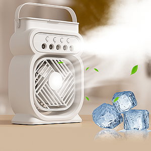 Настільний вентилятор з зволожувачем та підсвічуванням | Переносний Fan Humidifier USB