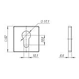 Накладка під циліндр Fuaro ET SL SSG-39 Сатиноване золото, фото 2