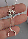 Срібне Кольє Сонце з Місяцем, фото 4