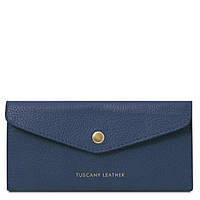 Жіноча шкіряна сумка-конверт Tuscany Leather TL142322 (Темно-синій)