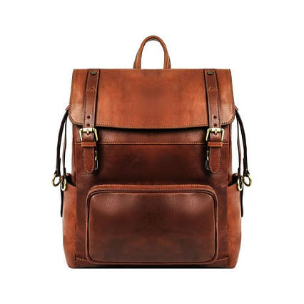 Шкіряний рюкзак — The Good Earth — Коньячно-коричневий матовий колір — Time Resistance 5232301, фото 1