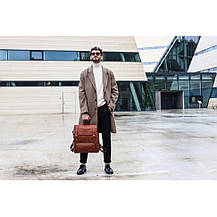 Шкіряний рюкзак — The Good Earth — Коньячно-коричневий матовий колір — Time Resistance 5232301, фото 4