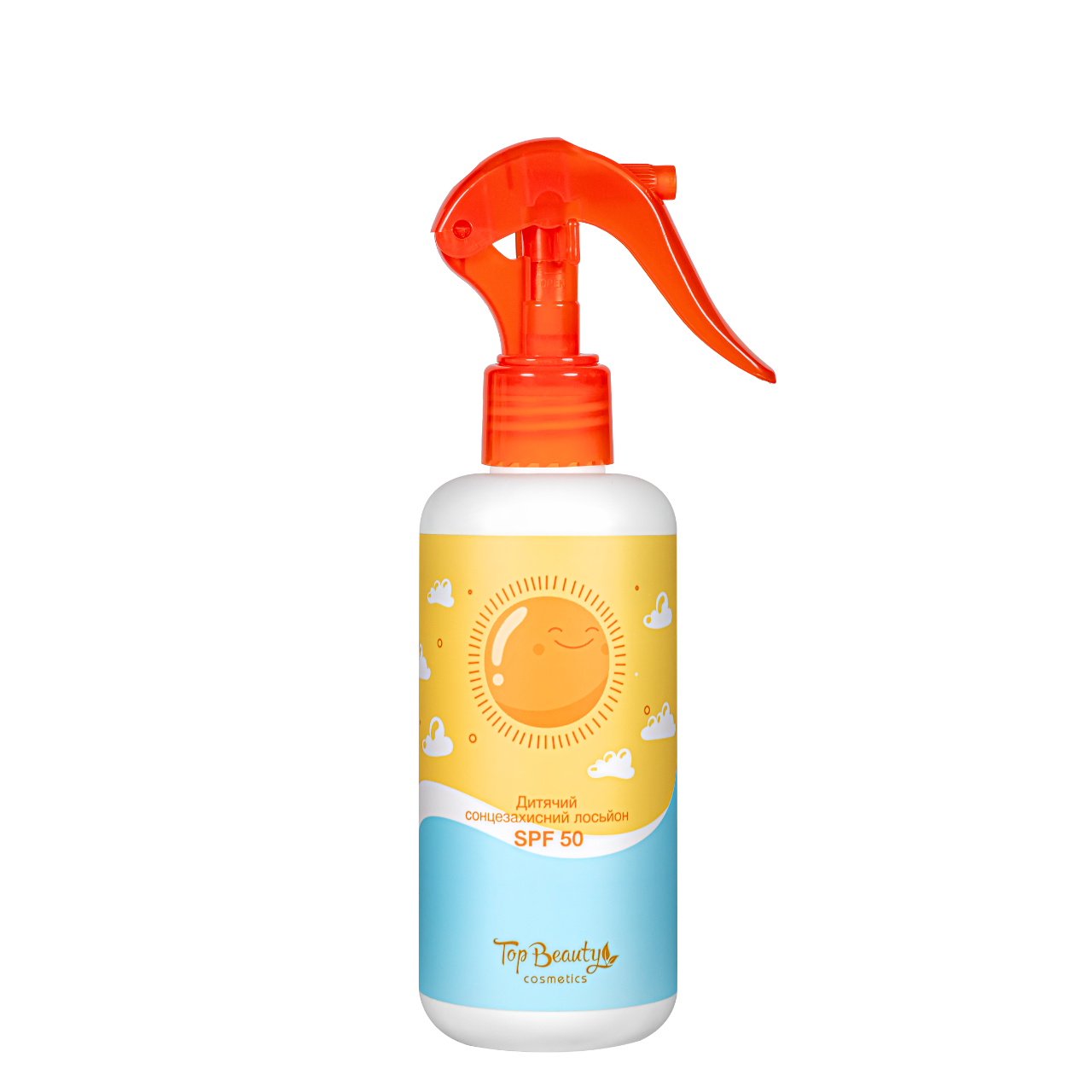 Сонцезахисний лосьйон для дітей з SPF50 Top Beauty, 200 мл, фото 1