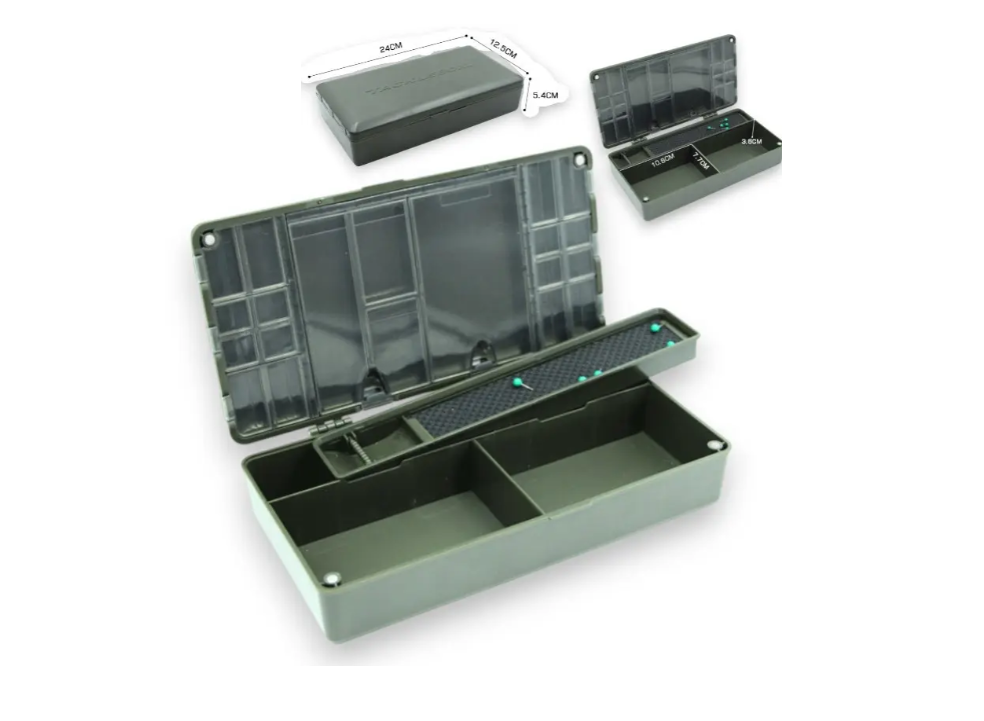 Коробка для коропового оснащення + поводочниця Selco SGH‑41 (Tackle Box, 24×14×6см), фото 1