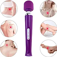 Вибромассажер микрофон женский для эрогенных зон интимной стимуляции клитора сосков шеи фиолетовый