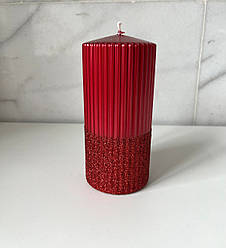 Свічка 15 х 7 cм циліндр червона Rylen Adpal