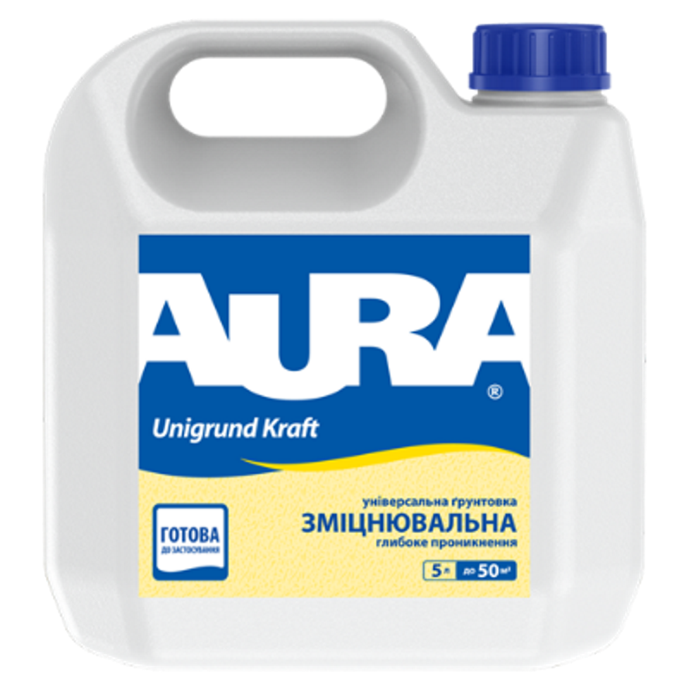 Грунтовка глибокопроникна універсальна AURA Unigrund Kraft, 5л