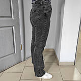 Джинси Zeo жіночі прямі труби стрейч сірі, фото 6