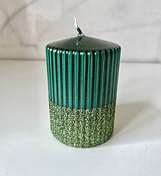 Свічка 10 х 7 cм циліндр зелена Rylen Adpal