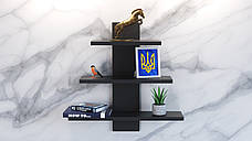 Полиця настінна для книг і речей із ДСП у спальню Полиця на стіну навісна книжкова ПН-1 Континент, фото 4