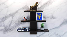 Полиця настінна для книг і речей із ДСП у спальню Полиця на стіну навісна книжкова ПН-1 Континент, фото 5