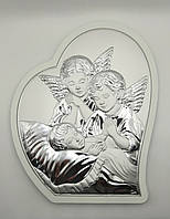 Срібна ікона "Ангел над дитиною" (210х165мм.)
