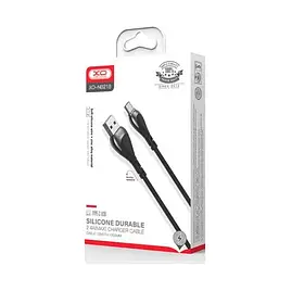 USB Cable XO Type-C (NB218) Zink Alloy/Anti-Breakage/2.4A/1m (чорний)