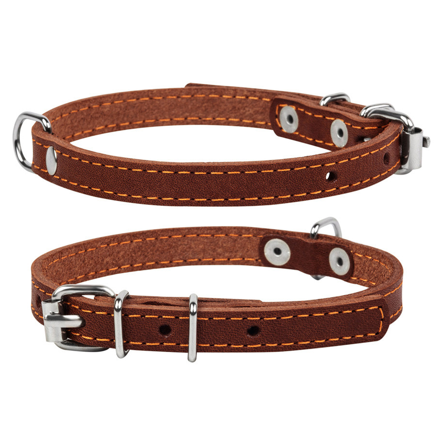 Нашийник "CoLLaR" одинарний (ш. 14мм, дов 27-35см) коричневий