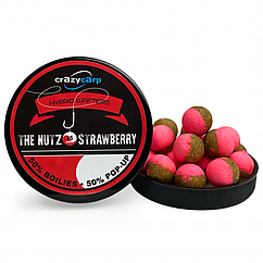 Бойли вафтерс Crazy Carp The Nutz & Strawberry Hybrid Wafters 10 mm 15