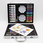 Дитячий набір для малювання в металевому кейсі, 50 предметів / Набір для творчості / Художній набір, фото 9
