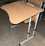 Стіл 1-місний антисколіозний з площадкою та полицею, №4-6, фото 3